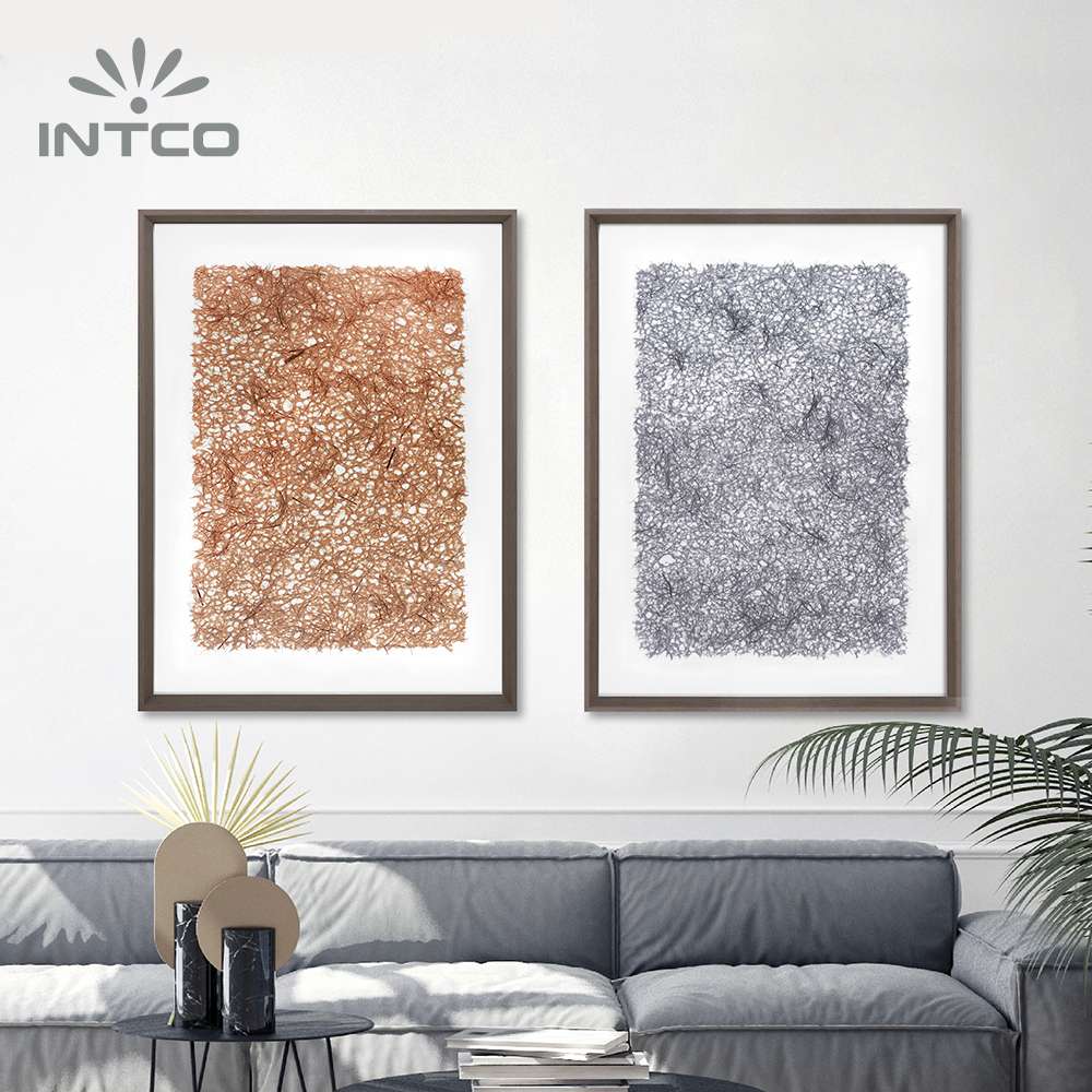 2pc abstract fabric paper art ideas for wall decor